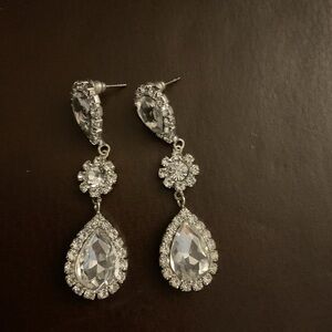 Elegant Silver Teardrop Earrings